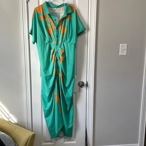 NWT ruffled maxi dress